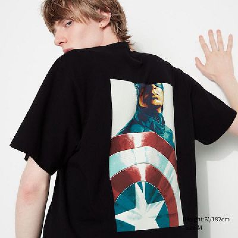 Camiseta Uniqlo Marvel Art Colección by Mondo UT Hombre Negras | 301748_PE