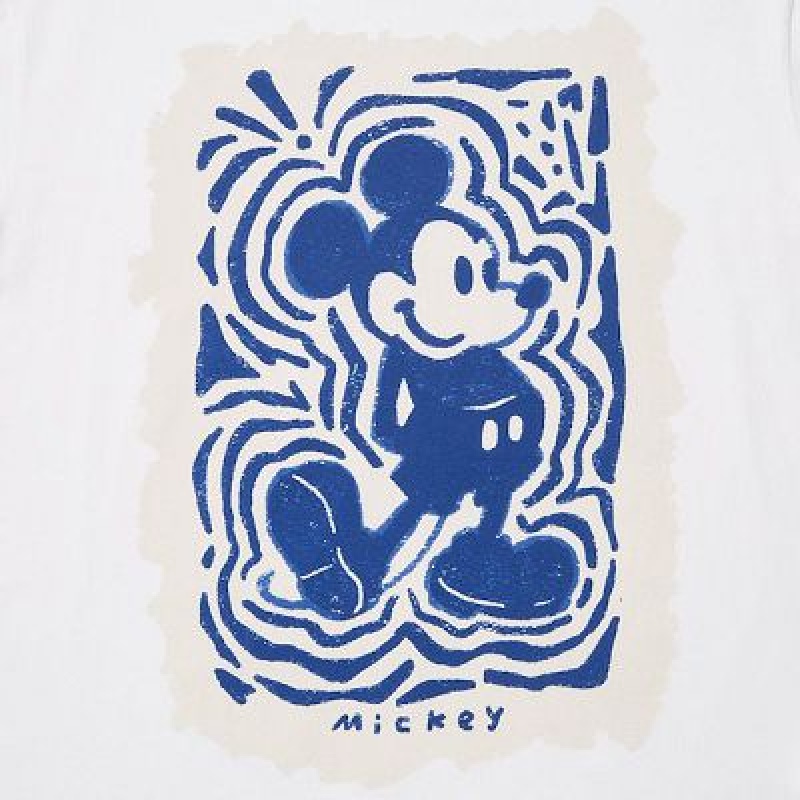 Camiseta Uniqlo Mickey Stands UT Hombre Blancas | 250143_PE