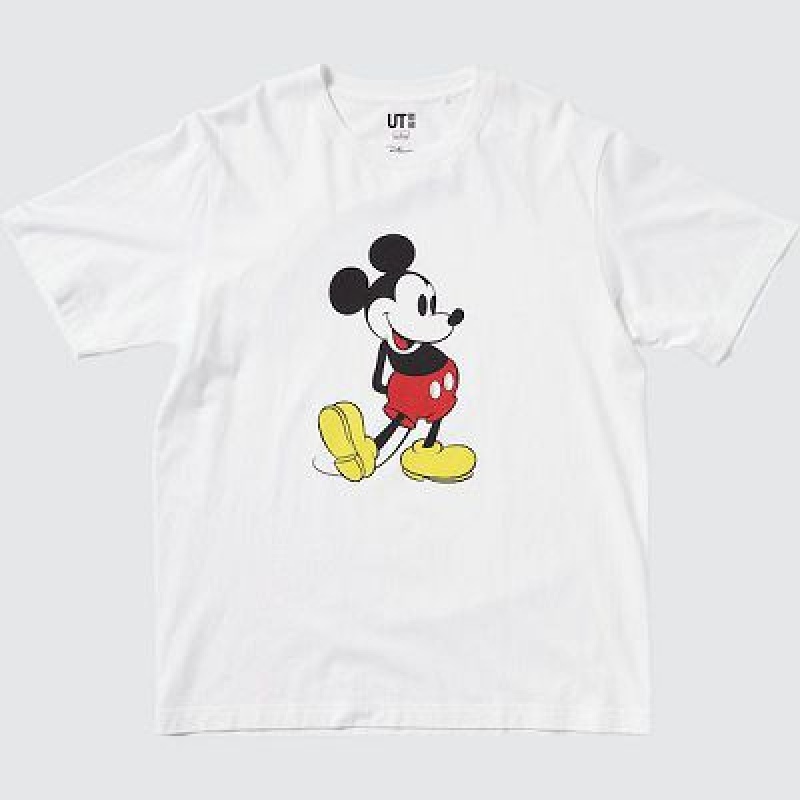 Camiseta Uniqlo Mickey Stands UT Mujer Blancas | 289504_PE