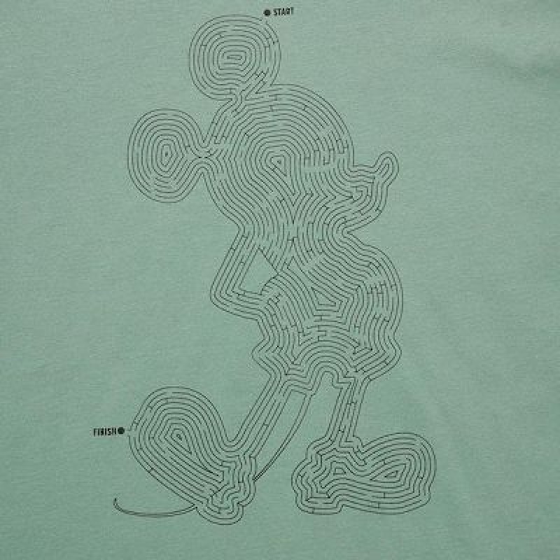 Camiseta Uniqlo Mickey Stands UT Mujer Verde | 659183_PE