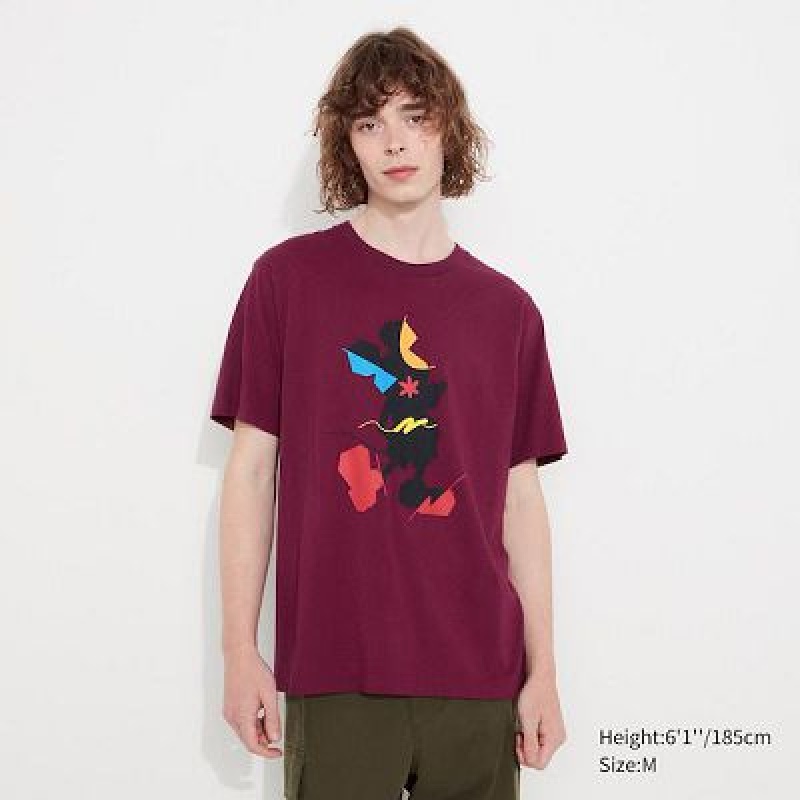 Camiseta Uniqlo Mickey Stands UT Mujer Wine | 632750_PE