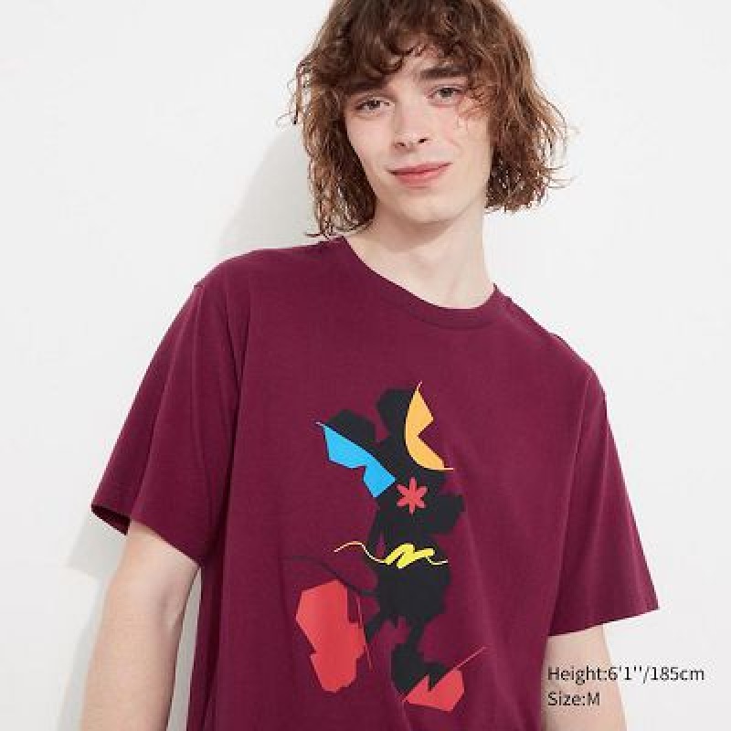 Camiseta Uniqlo Mickey Stands UT Mujer Wine | 632750_PE