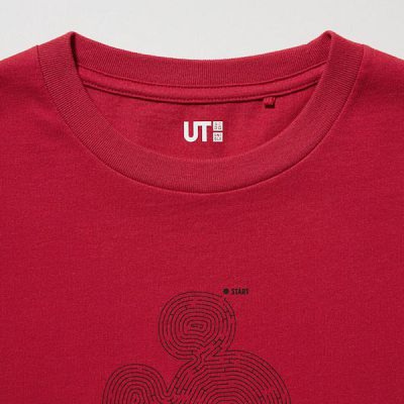 Camiseta Uniqlo Mickey Stands UT Niños Rojas | 150263_PE