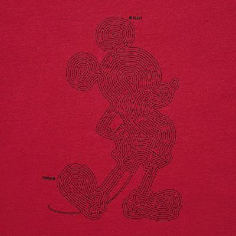 Camiseta Uniqlo Mickey Stands UT Niños Rojas | 150263_PE