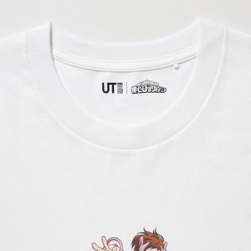 Camiseta Uniqlo My Hero Academia UT Mujer Blancas | 917402_PE