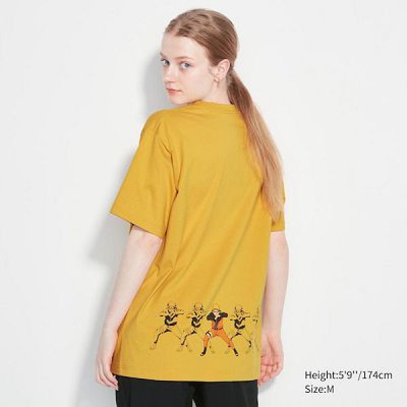 Camiseta Uniqlo NARUTO UT Hombre Amarillo | 649307_PE