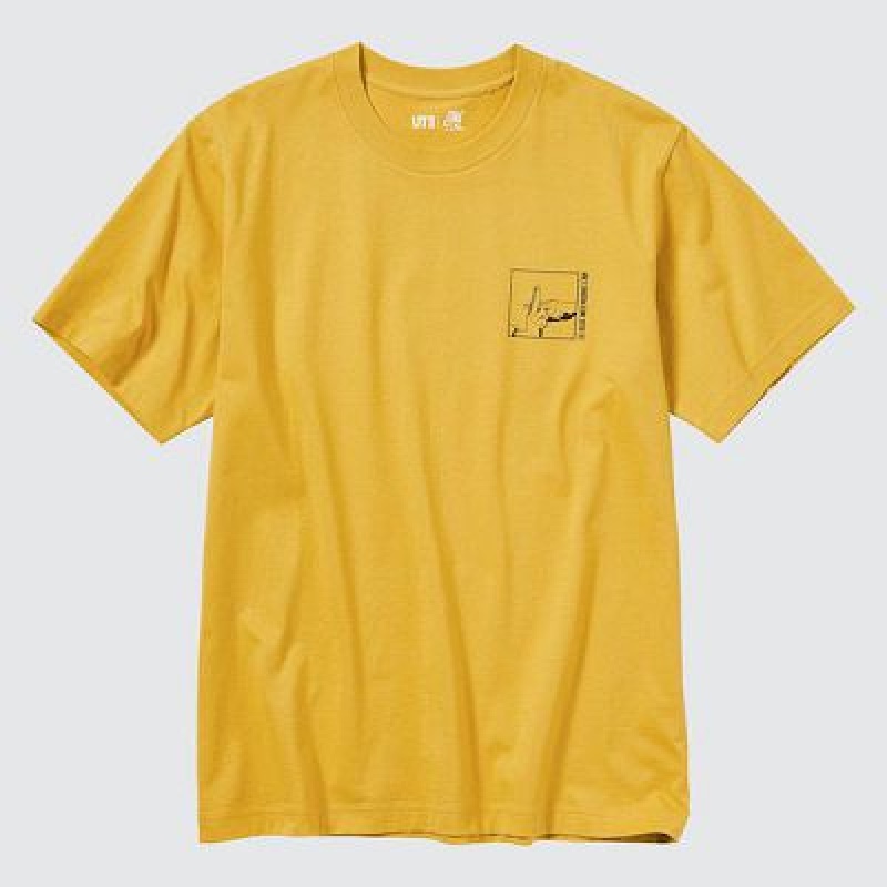 Camiseta Uniqlo NARUTO UT Hombre Amarillo | 649307_PE