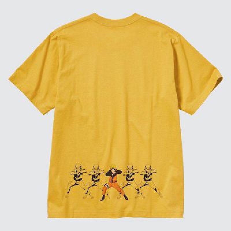 Camiseta Uniqlo NARUTO UT Hombre Amarillo | 649307_PE