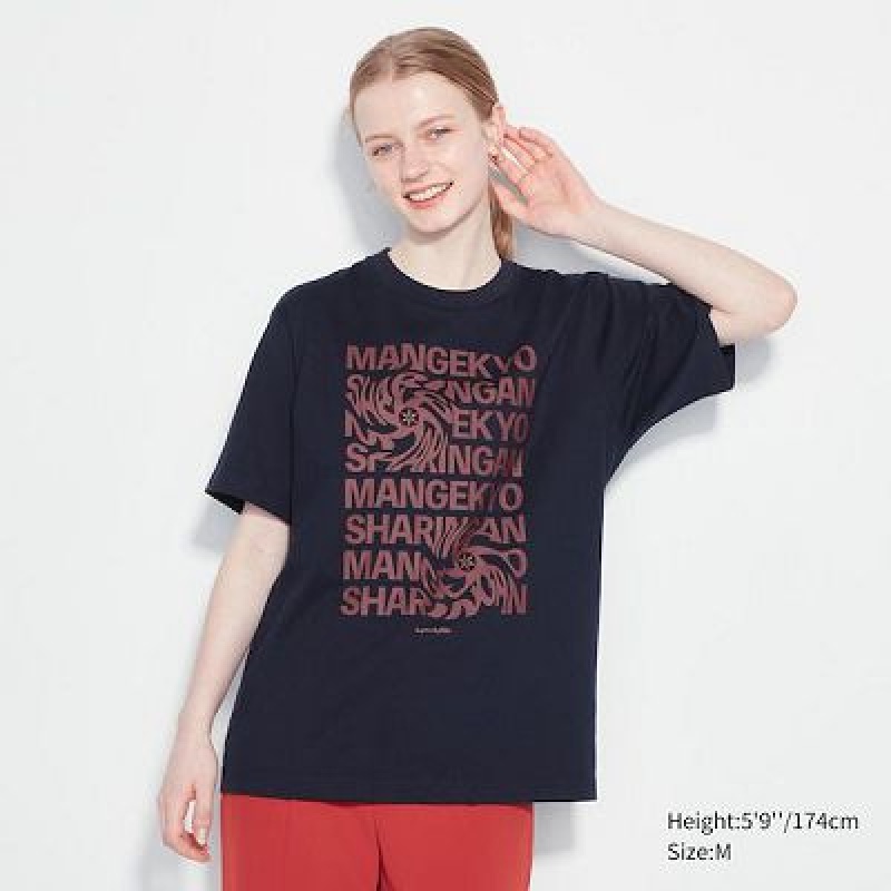 Camiseta Uniqlo NARUTO UT Hombre Azul Marino | 452190_PE