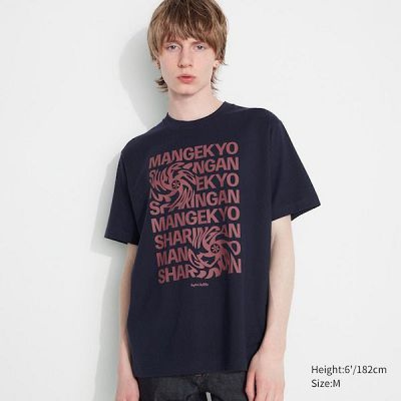 Camiseta Uniqlo NARUTO UT Hombre Azul Marino | 452190_PE