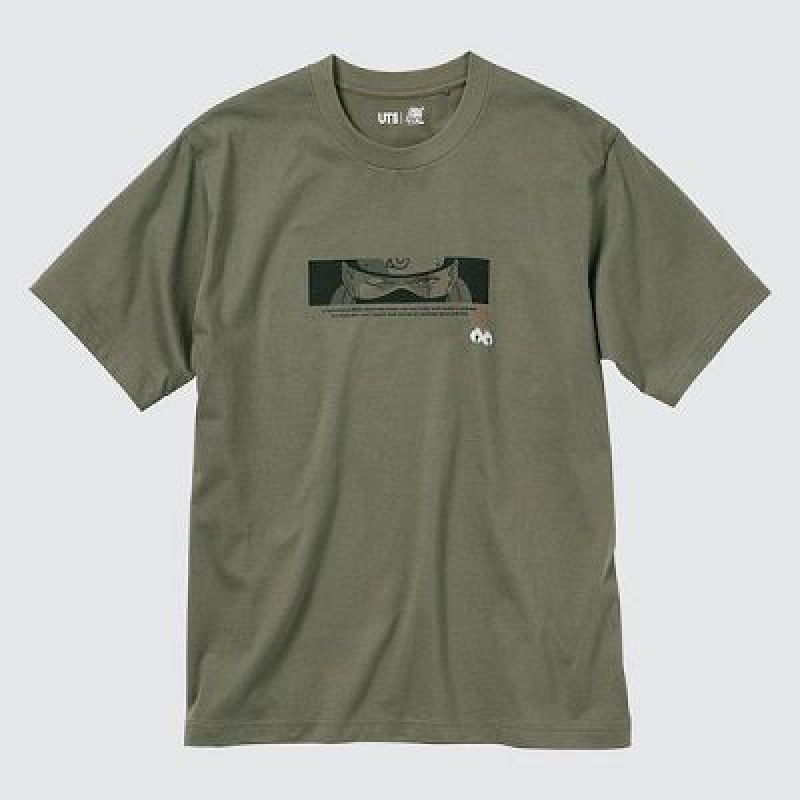 Camiseta Uniqlo NARUTO UT Hombre Verde Oliva | 582306_PE