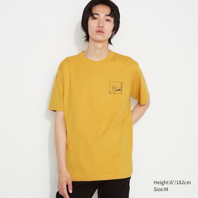 Camiseta Uniqlo NARUTO UT Mujer Amarillo | 940731_PE