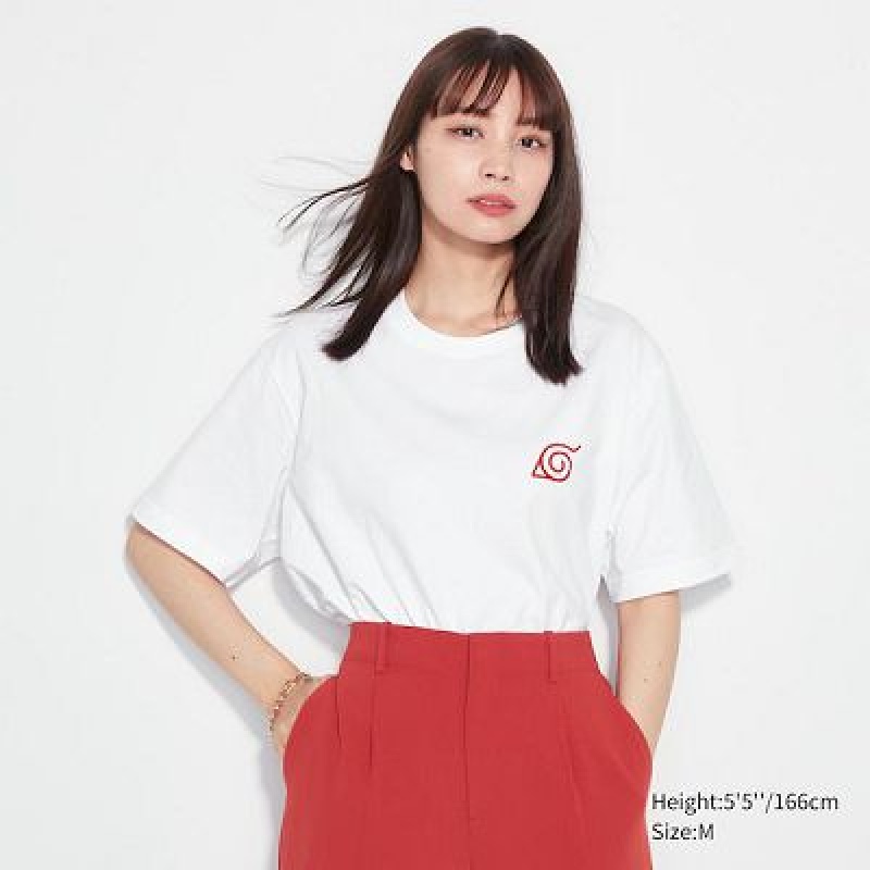 Camiseta Uniqlo NARUTO UT Mujer Blancas | 285304_PE