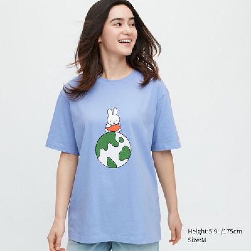 Camiseta Uniqlo PEACE FOR ALL Hombre Azules | 607492_PE