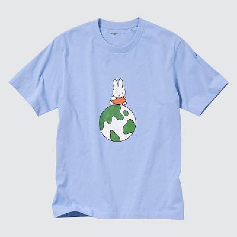 Camiseta Uniqlo PEACE FOR ALL Hombre Azules | 607492_PE