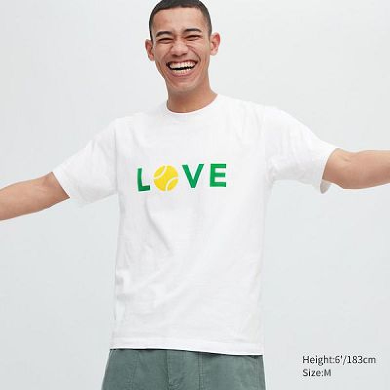 Camiseta Uniqlo PEACE FOR ALL Hombre Blancas | 239674_PE