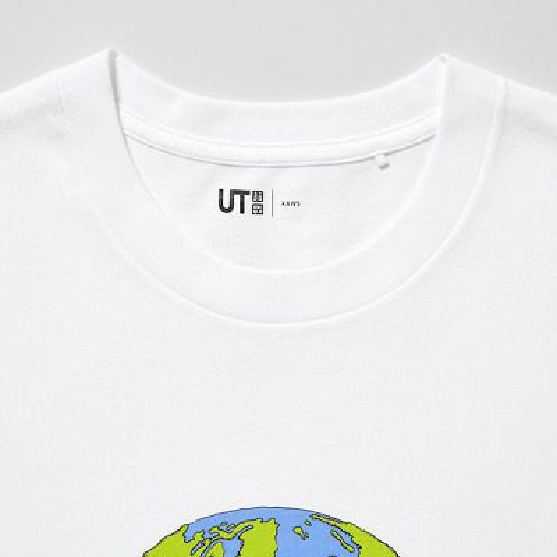 Camiseta Uniqlo PEACE FOR ALL Hombre Blancas | 768502_PE