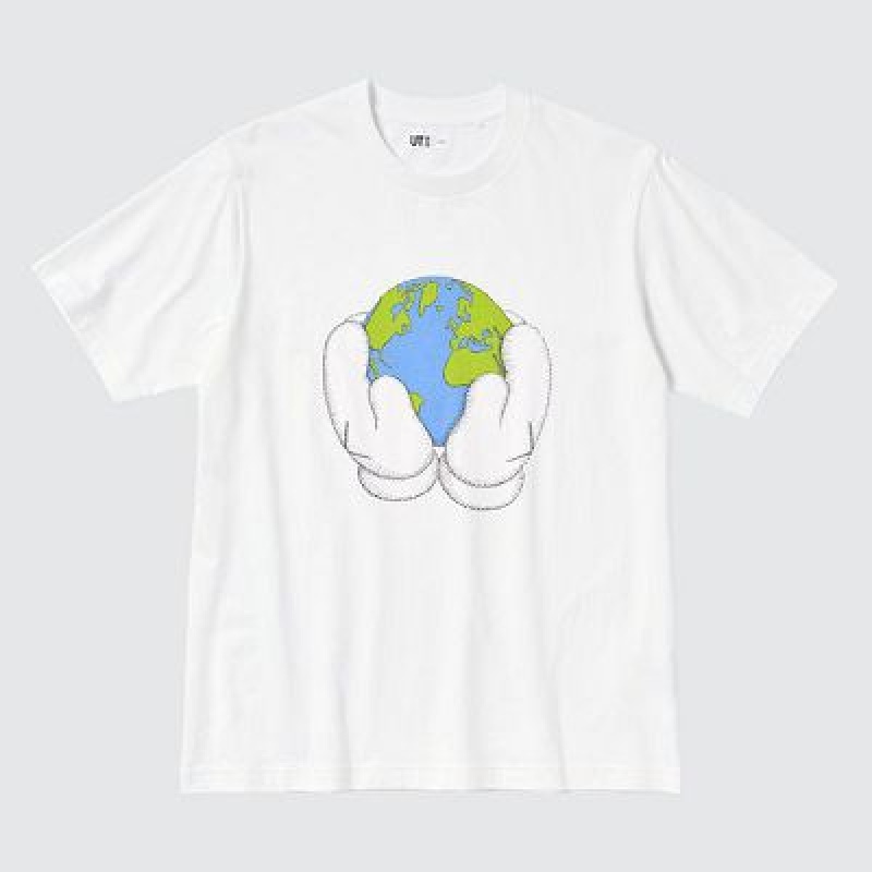 Camiseta Uniqlo PEACE FOR ALL Hombre Blancas | 768502_PE