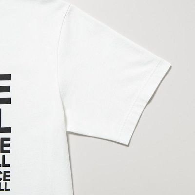 Camiseta Uniqlo PEACE FOR ALL Hombre Blancas | 746538_PE