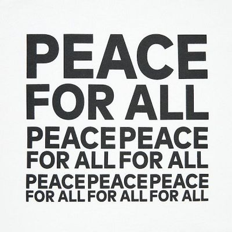 Camiseta Uniqlo PEACE FOR ALL Hombre Blancas | 746538_PE