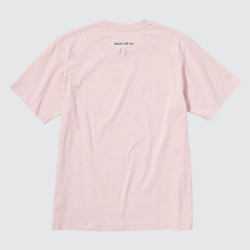 Camiseta Uniqlo PEACE FOR ALL Hombre Rosas | 742630_PE