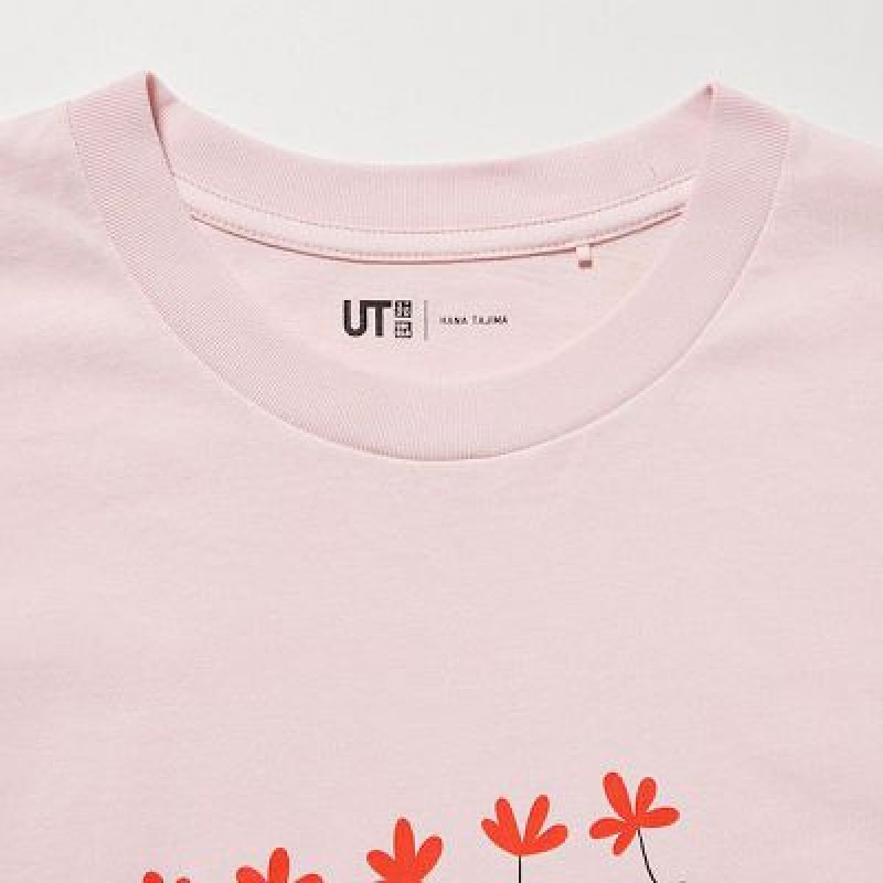 Camiseta Uniqlo PEACE FOR ALL Hombre Rosas | 742630_PE