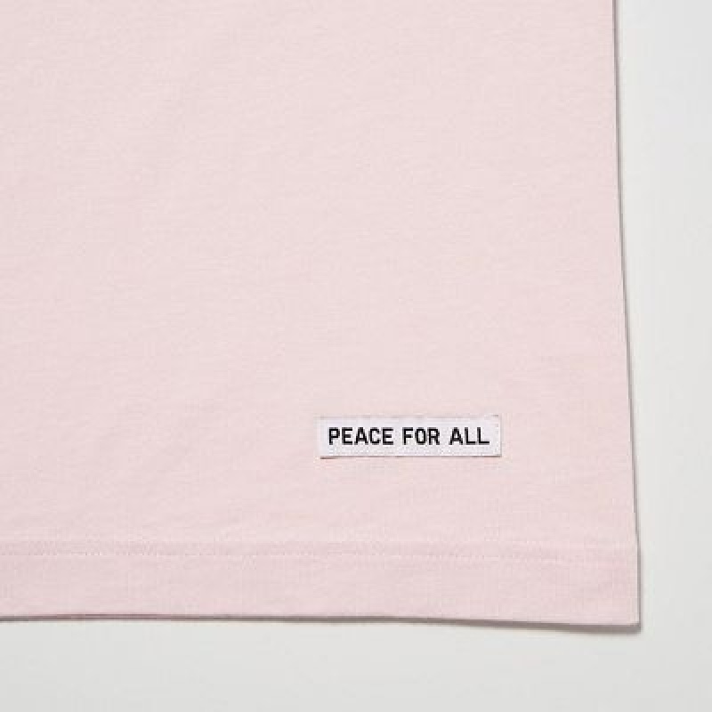 Camiseta Uniqlo PEACE FOR ALL Hombre Rosas | 742630_PE