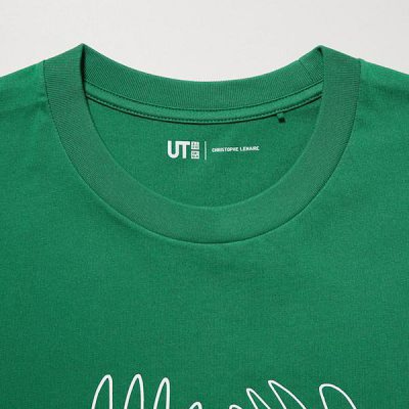 Camiseta Uniqlo PEACE FOR ALL Mujer Verde | 861027_PE