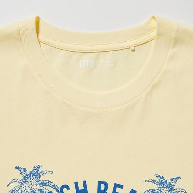 Camiseta Uniqlo Peanuts Hawaii UT Hombre Creme | 156490_PE