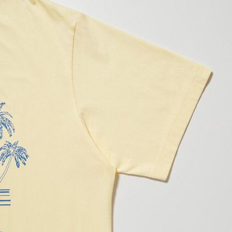 Camiseta Uniqlo Peanuts Hawaii UT Hombre Creme | 156490_PE