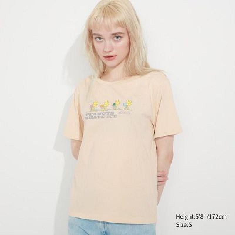 Camiseta Uniqlo Peanuts Hawaii UT Mujer Natural | 718549_PE