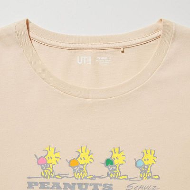 Camiseta Uniqlo Peanuts Hawaii UT Mujer Natural | 718549_PE