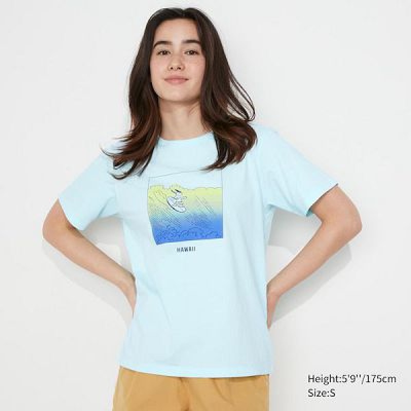 Camiseta Uniqlo Peanuts Hawaii UT Mujer Verde | 683047_PE