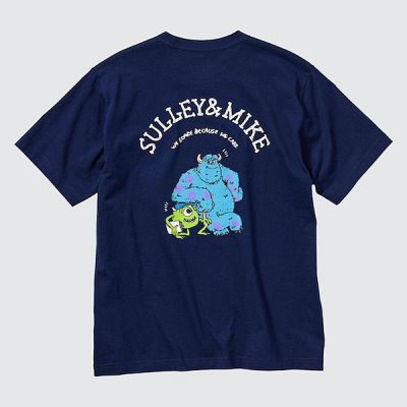 Camiseta Uniqlo Pixar Art UT Hombre Azul Marino | 65387_PE