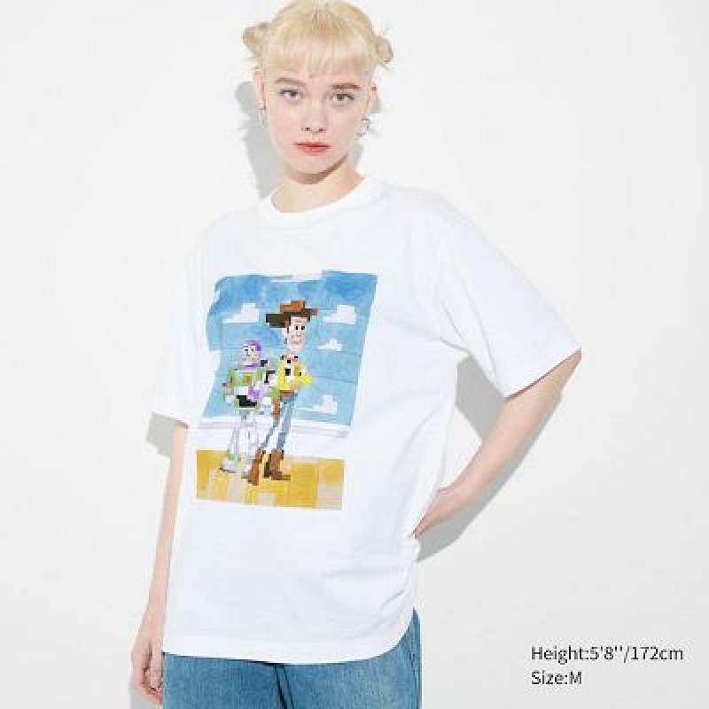 Camiseta Uniqlo Pixar Art UT Hombre Blancas | 935768_PE