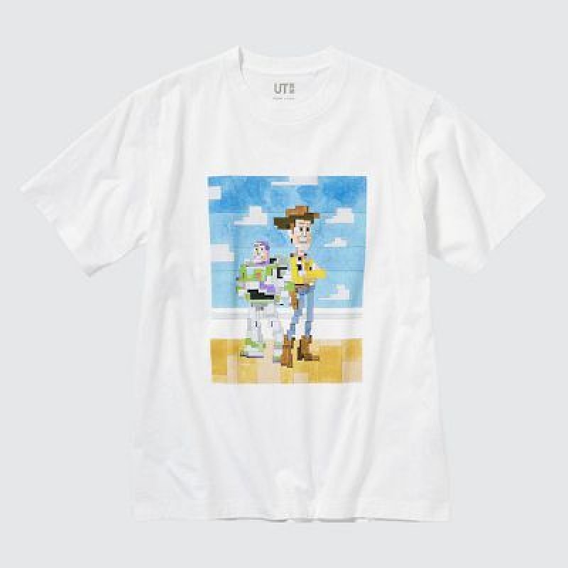 Camiseta Uniqlo Pixar Art UT Hombre Blancas | 935768_PE