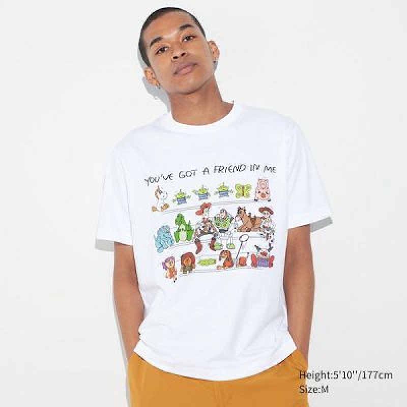 Camiseta Uniqlo Pixar Art UT Hombre Blancas | 960215_PE