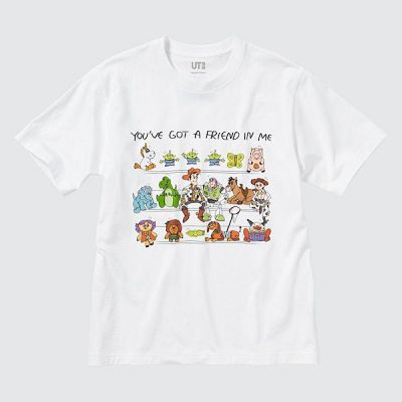 Camiseta Uniqlo Pixar Art UT Hombre Blancas | 960215_PE