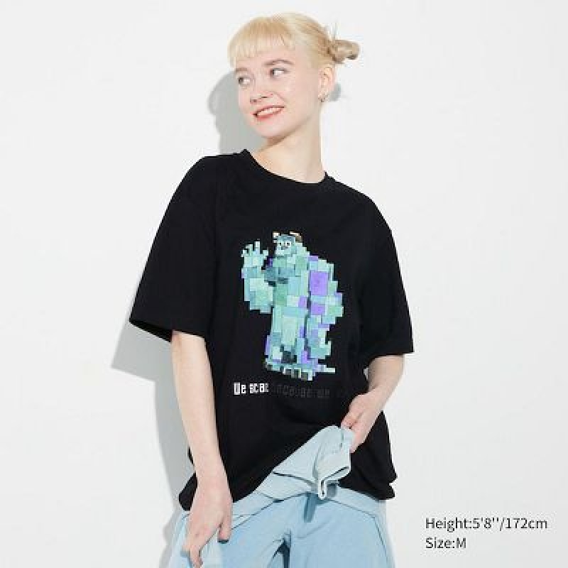 Camiseta Uniqlo Pixar Art UT Hombre Negras | 263578_PE