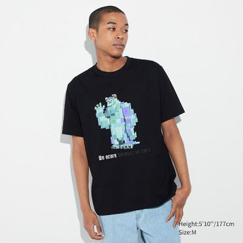 Camiseta Uniqlo Pixar Art UT Hombre Negras | 263578_PE