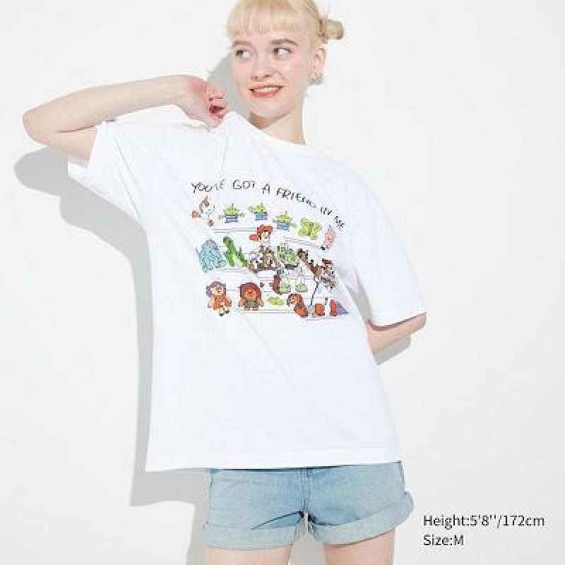 Camiseta Uniqlo Pixar Art UT Mujer Blancas | 874952_PE