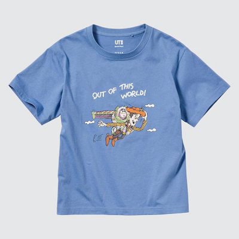 Camiseta Uniqlo Pixar Art UT Niños Azules | 604792_PE