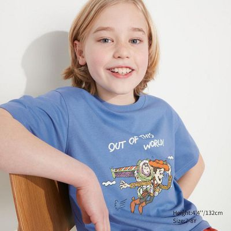 Camiseta Uniqlo Pixar Art UT Niños Azules | 604792_PE