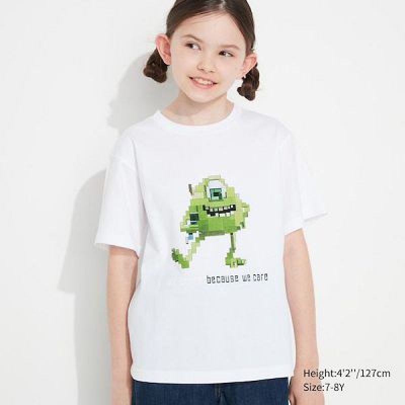 Camiseta Uniqlo Pixar Art UT Niños Blancas | 576194_PE