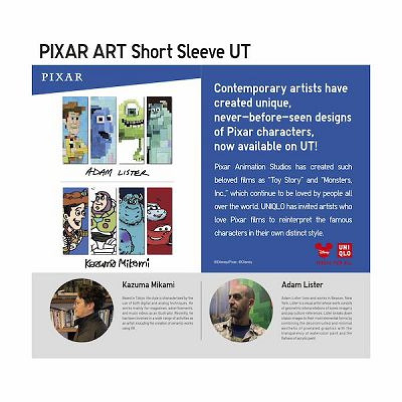 Camiseta Uniqlo Pixar Art UT Niños Blancas | 576194_PE