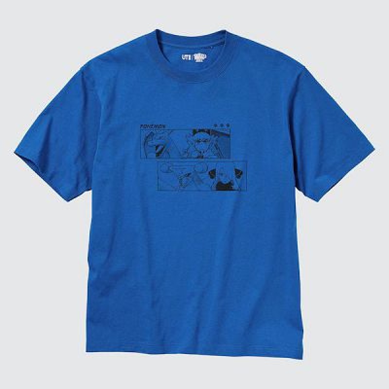 Camiseta Uniqlo Pokémon Masters EX UT Hombre Azules | 258607_PE