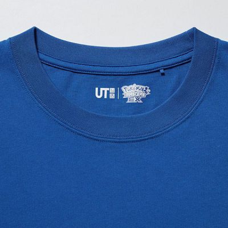 Camiseta Uniqlo Pokémon Masters EX UT Hombre Azules | 258607_PE