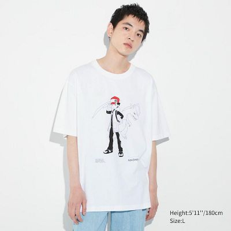 Camiseta Uniqlo Pokémon Masters EX UT Hombre Blancas | 972138_PE