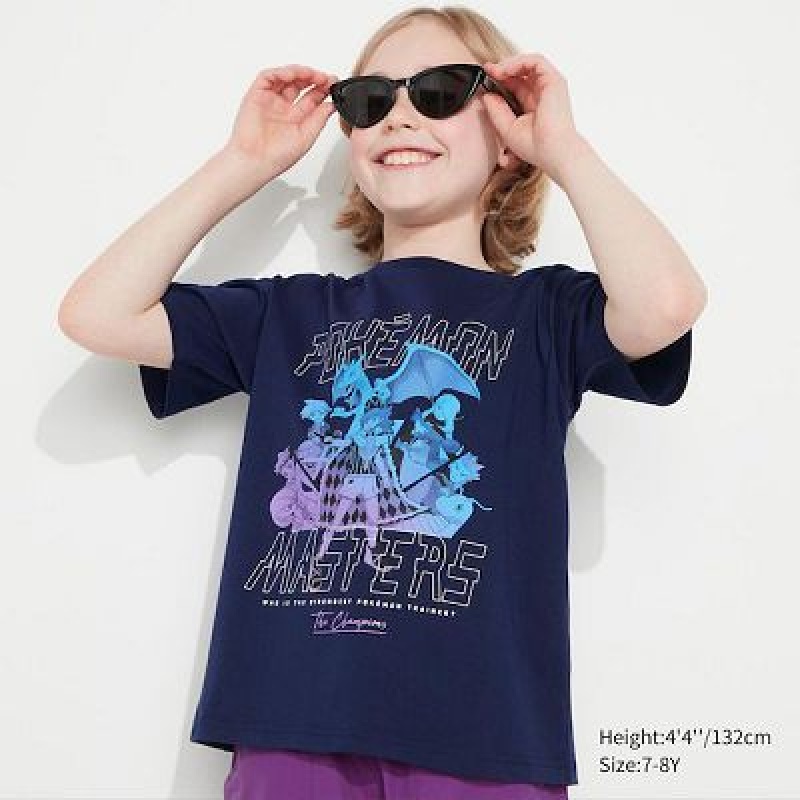 Camiseta Uniqlo Pokémon Masters EX UT Niños Azul Marino | 709164_PE