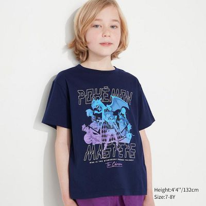 Camiseta Uniqlo Pokémon Masters EX UT Niños Azul Marino | 709164_PE